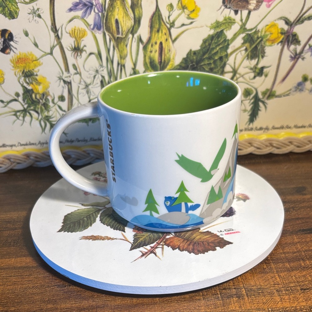 Vancouver Island Green and White Mug - Picture 3 of 5